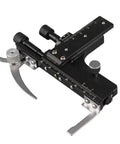 Moveable Microscope Stage With Attachable Caliper Vernier And XY Precision Scale Pro Grade Mechanical Stage For Biological Specimens Easy Install Durable Metal And Plastic Construction, black metal and plastic