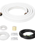 Ten Foot Mini Split Line Set With One Quarter Inch And Three Eighths Inch OD Copper Tubing Built Tough Insulated Twin Copper Pipes