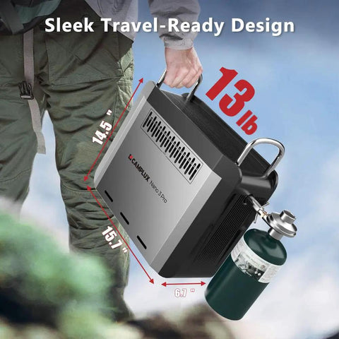 On Demand Propane Portable Water Heater For Camping With Built In Battery Tabletop Hot Shower Pump 20,500 BTU
