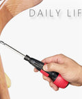 Hand using 2 In 1 Cordless Electric Screwdriver With USB C Rechargeable Red LED Kit 3Nm Electric Torque And 10Nm Manual Torque
