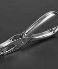 One Handed Hole Punch For Paper, 6 Sheet Capacity, 3.175mm Hole, Chrome Plated Handheld Puncher With Scrap Collector, Durable Metal Handle