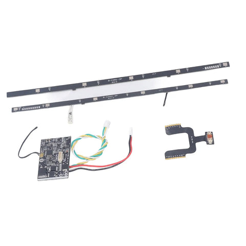 Electric Scooter Battery Management System With Controller And Dashboard For M365, circuit board and wiring components on white background