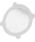 Saluaqui 50pcs Mesh Shower Drain Stickers 12cm Hair Catcher, white mesh design for trapping hair and debris.