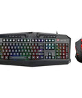 Gaming Keyboard and Mouse Set With Full Keys Backlit Wired Mechanical Keyboard featuring a colorful LED design and ergonomic layout.