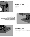 NEEWER Super Clamp with 5/8-inch stud; black metal camera/lighting clamp for pipes or flat surfaces, 33 lb max