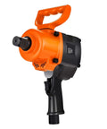 One Inch Pneumatic Impact Wrench Equipped With Twin Hammer Action Pumps Out 1200 Ft Lbs Of Nut Bustin Torque For Corroded Stuck Fasteners smooth six speed dial