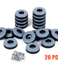 PTFE Furniture Sliders With Screws 20 Pack Chair Leg Glides for Sofa Bed Table Cabinet Floor Protectors to Stop Scratches