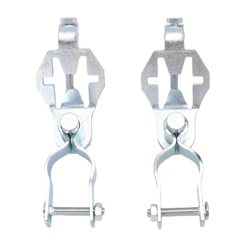 Two Pack T Post Gate Hinge Kit Galvanized Iron Hinge Pins For Chain Link Fence Gates With One And Three Eighths Inch Hinged Eyes.