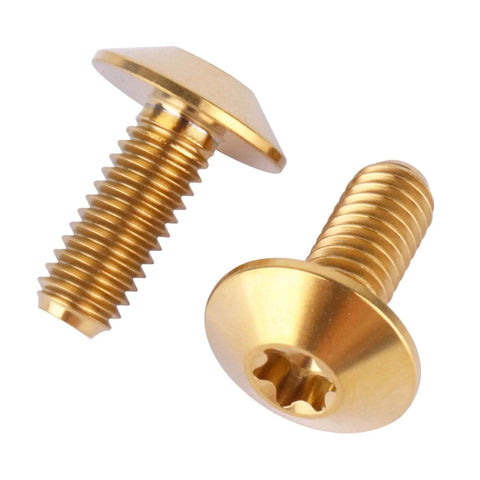 4 Pack Titanium Bolts M5 And M6 Torx Head Screws For Bicycle And Motorcycle, 12Mm 15Mm 20Mm Lengths, Grade 5 Titanium, Corrosion Resistant Gold Finish