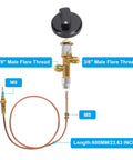 Flame Failure Safety Valve Kit For Gas Fire Pits And Outdoor Fireplaces With Thermocouple And Bakelite Knob Includes Plug And Play