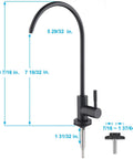Matte Black Drinking Water Faucet for Home RO Filtration System Non Air Gap Kitchen Water Purifier Faucet Lead Free 304 Steel