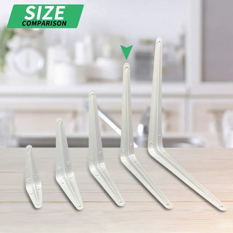 Size comparison of Dope Heavy Duty 10 Inch Shelf Brackets Set Of 20 White Metal Adjustable Floating Shelf Brackets 10 By 8 Inch