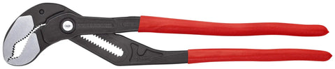 Cobra Water Pump Pliers Set Eight Piece Adjustable Heavy Duty Pliers For Plumbing And DIY Projects with red grips and smooth jaws.