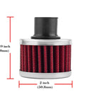 18mm Fuel Cell Breather Vent With 10AN Female Fitting And Air Filter Rebuild Kit for Off Road and Modified Rigs, dimensions shown