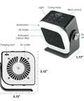 Mini Solder Fume Extractor With 3 Speed Settings And 10000RPM Brushless Motor Activated Carbon Filter Type C Rechargeable black unit.