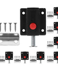 Push Button Spring Latch For Cabinet Doors And Chests, No Fuss Heavy Duty ABS Zinc Alloy Door Bolt Latch with screws