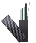 Rugged Welding Lens Storage Case Holds Four 4X1/4 Inch Auto Darkening Shields Portable Plastic Holder sleek carbon fiber design with filters