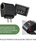 Direct Replace Car Cigarette Lighter Socket Power Inverter Plugs Straight Into Your Dash 12V Dc To 220V Ac Adapter with home use feature.