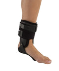 Bionic Stirrup Ankle Brace for Left Foot Large Size with Rigid Uprights and Low Profile Footplate, worn on bare foot