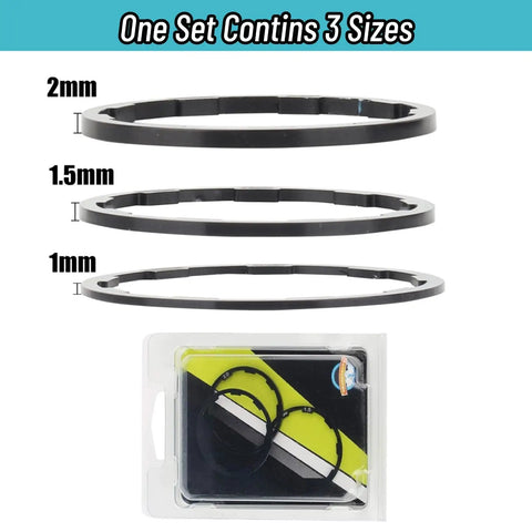 Three Size Cassette Spacer Set For Bikes 1Mm 1.5Mm 2Mm Headset And Flywheel Hub Spacers Easy Install Aluminum Alloy Kit