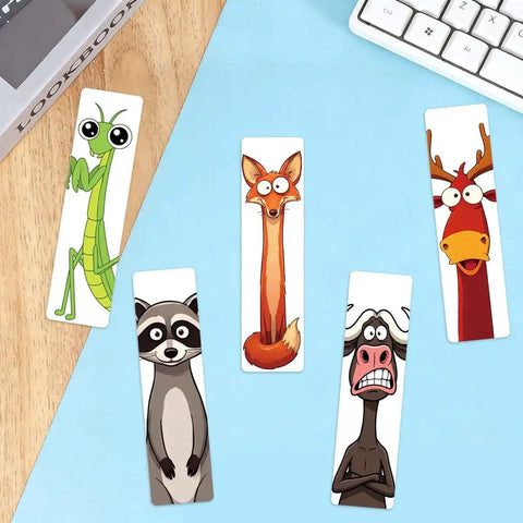 30 Cute Animal Bookmarks Set With Funny Cartoon Page Markers For Reading Fun For Kids And Bookworms 5.9x1.6 Inch Design