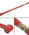 Four Piece Rear Upper And Lower Control Arms And Adjustable Panhard Track Bar Kit For Enhanced Suspension Precise Alignment Grease Sealed Bushing Design Quiet Ride Heavy Duty Performance For Off Road And Daily Driver Trucks red adjustable bar