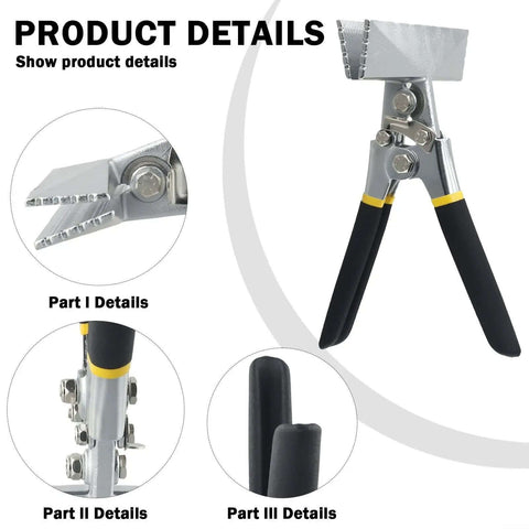 Heavy Duty Sheet Metal Seamer Pliers with Chrome Vanadium Steel Non Slip Rubber Grip Straight 80mm or 150mm Jaws