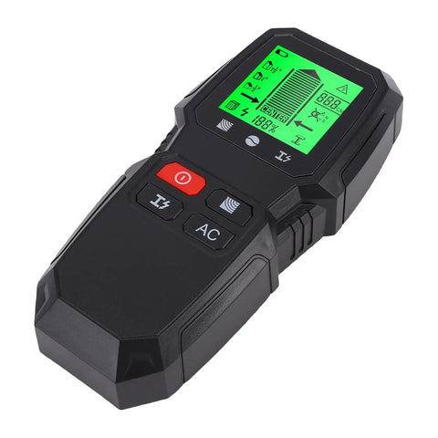 Yechiry Wall Scanner Detector, 5 in 1 Multi Functional Stud Finder with LCD Display, showing clear screen and buttons.