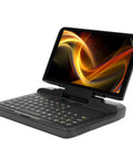 Tough As Nails Rugged 6 Inch Industrial Laptop With N4120 Quad Core Processor RS232 Serial Port Gorilla Glass 4 Screen angled view showing keyboard and screen.