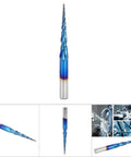 Built Tough Heavy Duty Tungsten Cemented Carbide End Mill With Blue Super Hard Coating, 2 Flute Milling Cutter, R0.5, shank 8mm