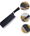 LIFKOME wavy cutter for vegetables and fruits; stainless steel crinkle blade with black handle, front view