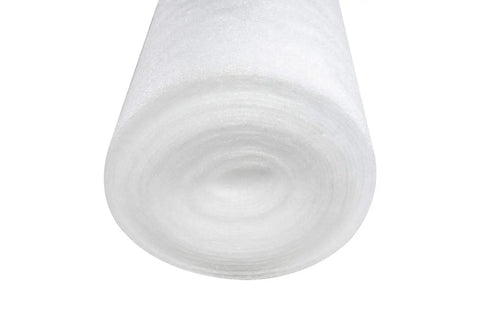 Top Shelf 2mm Foam Flooring Underlayment In Clean White Covers One Thousand Square Feet Packs Ten Rugged Rolls Tailored For Wood Floors Delivers Rock Solid Cushioning Less Noise And Hassle Free Laminate Or Hardwood Install That Definitely Slays - Close-up of a rolled white foam underlayment.