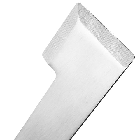 Close-up of Heavy Duty Stainless Steel J Hook Hive Tool 10.6 Inch Beehive Scraper And Frame Lifter For Beekeeping Tools, edge detail