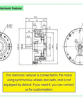 Technical drawing of Premium 20 Arcsecond Harmonic Reducer Gear Drive With Strain Wave Technology, HST20 IV Compatible, showing dimensions.