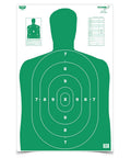 High Contrast Silhouette Paper Targets For Indoor And Outdoor Shooting, Eze-Scorer B-27 Shoot-Up 23 by 35 inch targets in green