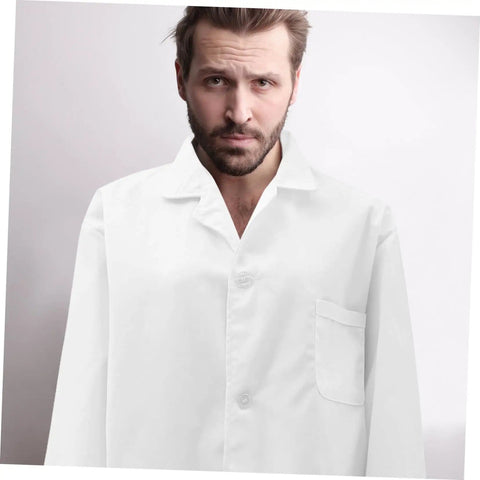 Mens Long Sleeve Lab Coat For Doctors And Medical Students Unisex Clinical Coat With Comfortable Fit Easy On Off Durable Medical Gear