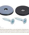 Heavy Duty PTFE Furniture Slide Glides Four Pack Two Inch Round Chair Leg Caps with screws for easy installation on any surface.