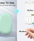 Slick Wireless Bluetooth Label Maker Machine With Three Self Adhesive Tapes And Portable Green Thermal Printer Kit for easy printing.