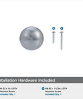 Polished Chrome Edona Cabinet Knob Set for Cabinets and Drawers, Classic 1-1/4 Inch Diameter Hardware with Installation Screws