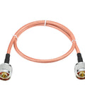 N Type Male To N Type Male Jumper Cable RG400 Low Loss Coax 1.6 Feet for 4G LTE, WiFi Yagi Antennas, Routers, Ham Radios, 50 Ohm