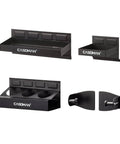 Magnetic Toolbox Organizer Set With 6 Inch And 12 Inch Trays, 2 Piece Paper Towel Holder, 3 Spray Can Holders, Black Steel