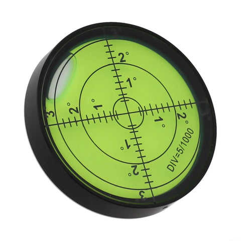 60mm Metal for spirit Level 1-3 Degree Range Green 60mm Metal(D) with precision vial and measurement grids.