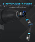 Close-up of Magnetic Impact Nut Driver Set All In One 38 Piece Pro Grade Heavy Duty Socket Kit showing magnetic connection.