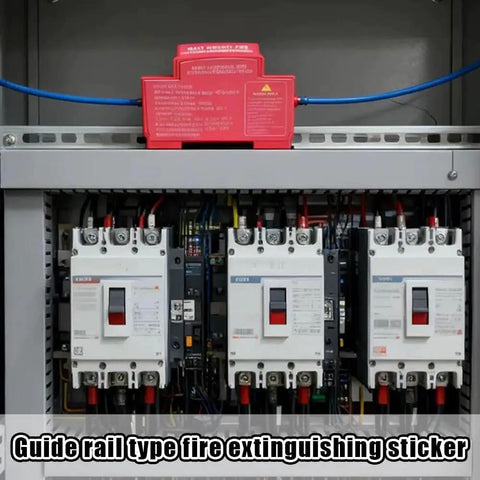 Hassle Free Plug And Play Automatic Fire Suppression System Heavy Duty Aerosol Extinguisher For Electrical Cabinets And Battery Boxes Instant 170 Degree Trigger Dual Nozzles Din Rail Mount 40 Gram Cartridge