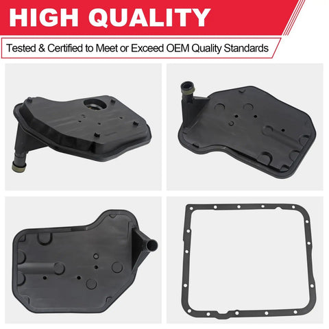 4L60E Transmission Filter Kit With Gasket For Automatic Transmissions Replace 24208576 with gasket and filter pieces displayed