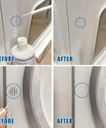 White Appliance Touch Up Paint Pen With High Gloss Finish For Refrigerator, Washer, Dryer, Dishwasher And Microwave Quick Dry Chip Resistant Water And Heat Safe Scratch Repair application and results on appliance surface