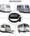 Heavy Duty 7 Way Trailer Plug Inline Extension Cord With Weatherproof Junction Box And 8 Feet Of Tough As Nails Wiring shown with various trailers.
