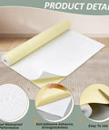 White Self Adhesive Eva Foam Roll 78.7 X 15.7 Inches 1 Mm Thick Craft And Upholstery Padding with exposed adhesive side.