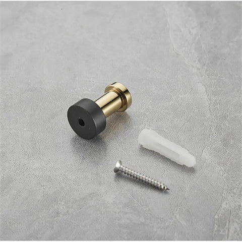 Killer Modern Wall Hooks Plus Dang Sturdy Towel Bars For Bathroom Or Kitchen Crafted From 304 Stainless Steel Rustproof Coat And Key Holder Hardware Set Of Four. Black and gold wall hook hardware with screws.