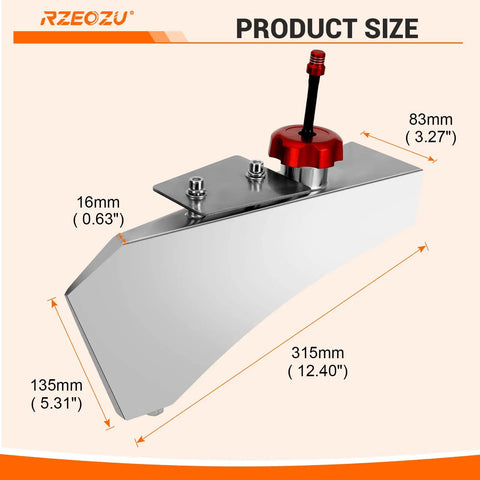 Mini Bike Gas Fuel Tank Kit Replacement For Mega Moto MMB80 MMB105 Coleman RB100 RT100 Oryxearth 105cc Minibike, stainless steel